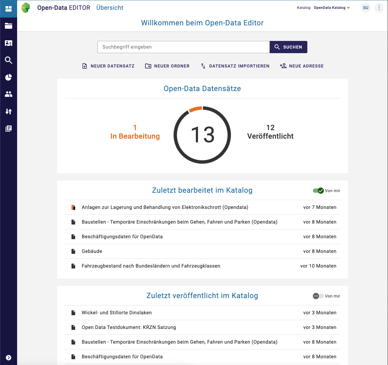 Erfassungsmaske InGrid Editor