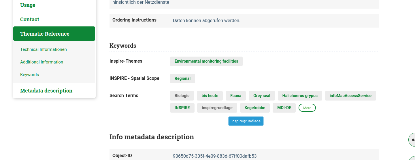 InGrid Portal: "Clickable Searchterms"