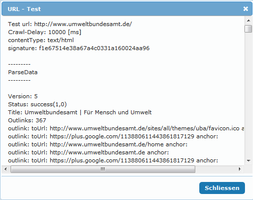 SE iPlug URL Pflege - URL Testen SE iPlug URL Pflege - URL Testen