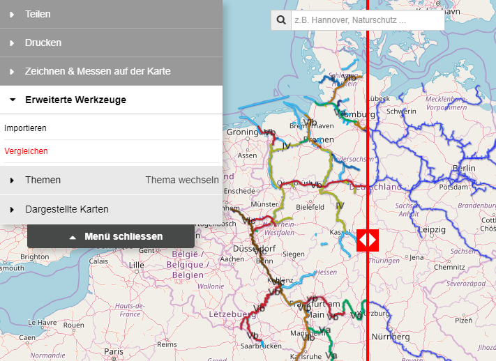 Webmap Client Erweiterte Werkzeuge - Vergleichen Webmap Client - Erweiterte Werkzeuge "Vergleichen"
