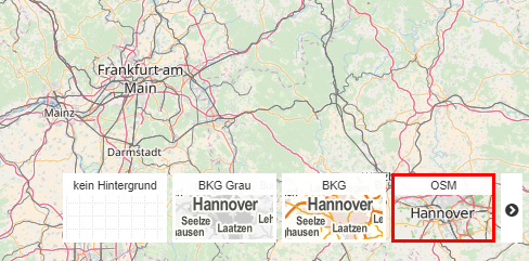 Webmap Client Hintergrundkarten Webmap Client - Hintergrundkarten