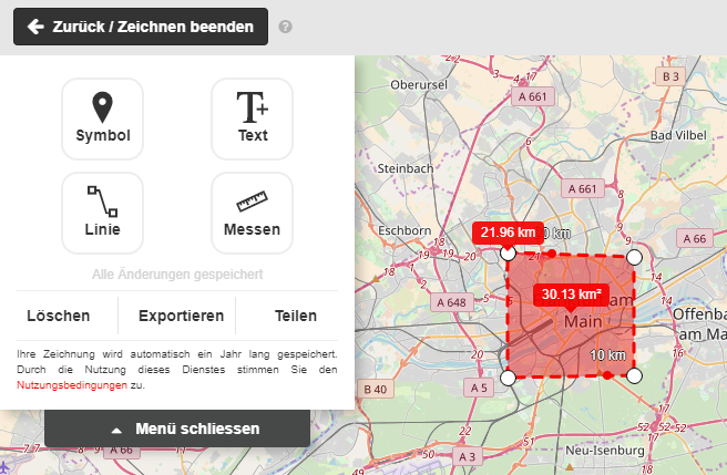 Webmap Client Zeichnen & Messen - Messen Webmap Client - Zeichnen & Messen - Messen