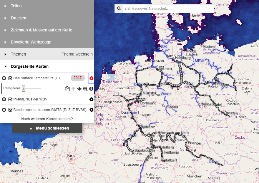 Webmap Client Dargestellte Karten Webmap Client - Dargestellte Karten